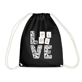 Cadeau pour les fans de Mahjong - Sac de sport léger - noir - Devant