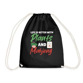 Cadeau pour les fans de Mahjong - Sac de sport léger - noir - Devant