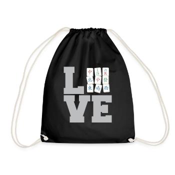 Cadeau pour les fans de Mahjong - Sac de sport léger - noir - Devant