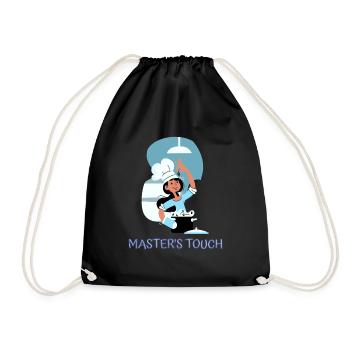 Chef Cook Kitchen Culinary Retro Bake Restaurant - Drawstring Bag - black - Front