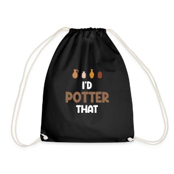 Je ferais cette œuvre d’art de poterie amusante - Sac de sport léger - noir - Devant