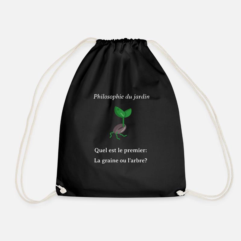 Philosophie du jardin design white words - Turnbeutel - Schwarz