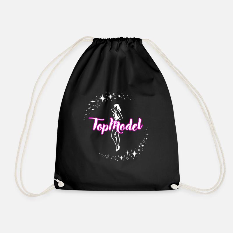 Runway Royalty: Top Model T-shirt - Turnbeutel - Schwarz