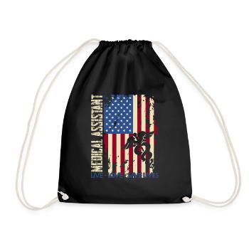 Medical Assistant Live Love Save Lives - Drawstring Bag - black - Front
