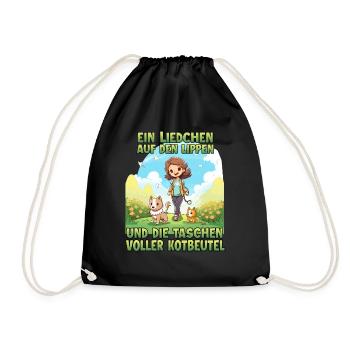 T-shirt drôle de propriétaire de chien Maman chien - Sac de sport léger - noir - Devant