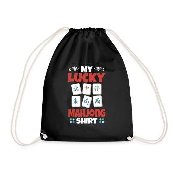 Cadeau pour les fans de Mahjong - Sac de sport léger - noir - Devant