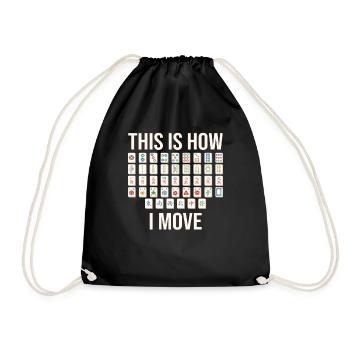 Cadeau pour les fans de Mahjong - Sac de sport léger - noir - Devant