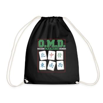 Cadeau pour les fans de Mahjong - Sac de sport léger - noir - Devant