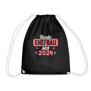 Meilleure femme depuis 2024 1er anniversaire de mariage - Sac de sport léger - noir - Devant