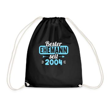 Best husband since 2004 20th wedding anniversary - Drawstring Bag - black - Front
