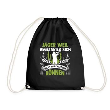 Hunting Hunting Deer Hunting Wild Boar Hunting Hunter - Drawstring Bag - black - Front