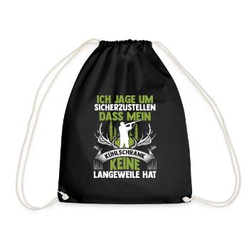Hunting Hunting Deer Hunting Wild Boar Hunting Hunter - Drawstring Bag - black - Front