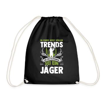 Hunting Hunting Deer Hunting Wild Boar Hunting Hunter - Drawstring Bag - black - Front