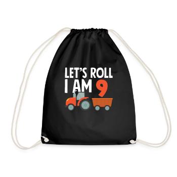 9e anniversaire tracteur 9 ans chemise d’anniversaire - Sac de sport léger - noir - Devant
