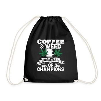 Weed, Café, Cannabis, Stoner, Caféine, Ganja - Sac de sport léger - noir - Devant