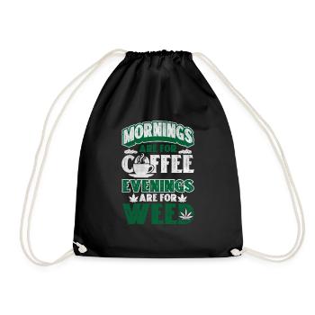Weed, Café, Cannabis, Stoner, Caféine, Ganja - Sac de sport léger - noir - Devant