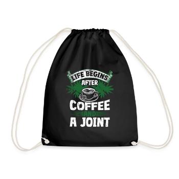Weed, Café, Cannabis, Stoner, Caféine, Ganja - Sac de sport léger - noir - Devant