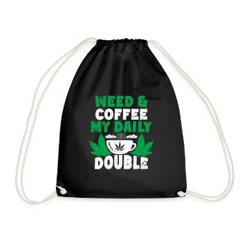 Weed, Café, Cannabis, Stoner, Caféine, Ganja - Sac de sport léger - noir - Devant