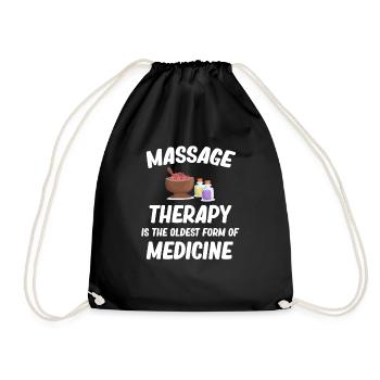 Die Massagetherapie Ist Die Älteste Form Der - Turnbeutel - Schwarz - Vorne