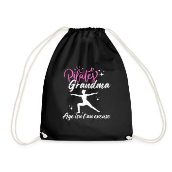 Pilates Grandma - Pilates Grandma pour cours de Pilates - Sac de sport léger - noir - Devant