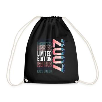 Limited Edition Since 2007 Birthday Vintage 2007 - Drawstring Bag - black - Front