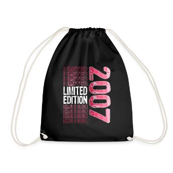 Limited Edition Since 2007 Birthday Vintage 2007 - Drawstring Bag - black - Front