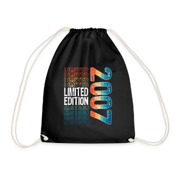 Limited Edition Since 2007 Birthday Vintage 2007 - Drawstring Bag - black - Front