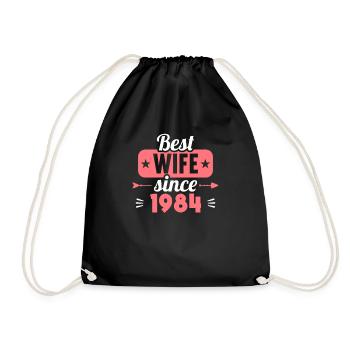 Meilleure épouse depuis 1984 40e anniversaire de mariage - Sac de sport léger - noir - Devant