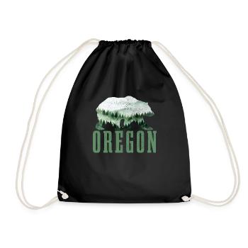 Oregon - Drawstring Bag - black - Front