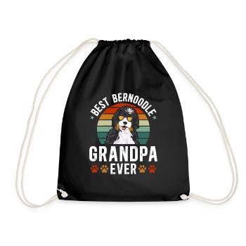 Bernedoodle Hund - Turnbeutel - Schwarz - Vorne