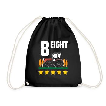 8e anniversaire tracteur 8 ans chemise d’anniversaire - Sac de sport léger - noir - Devant