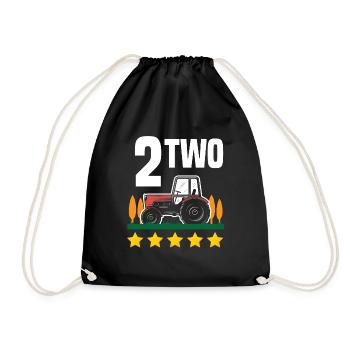 2ème anniversaire tracteur 2 ans chemise d’anniversaire - Sac de sport léger - noir - Devant
