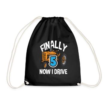 5e anniversaire tracteur 5 ans anniversaire chemise - Sac de sport léger - noir - Devant
