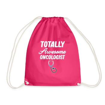 Absolutely genius oncologist chemotherapy - Drawstring Bag - fuchsia - Front