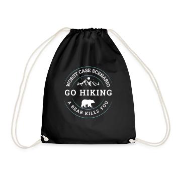 Partez en randonnée L’ours vous tue - Pour les amateurs de camping - Sac de sport léger - noir - Devant