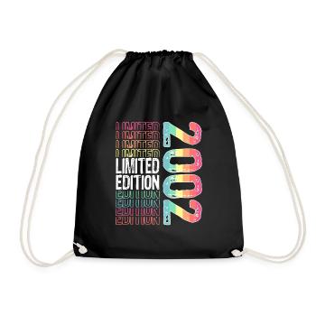 Limited Edition Since 2002 Birthday Vintage 2002 - Drawstring Bag - black - Front