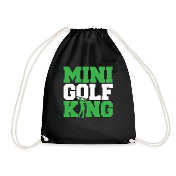 Geschenk für Minigolfspieler - Turnbeutel - Schwarz - Vorne