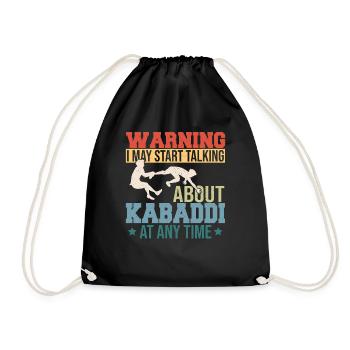 Gift for Kabaddi Lovers - Drawstring Bag - black - Front