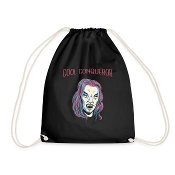 Cool Vampire Retro Halloween Beautiful Hot Fashion - Drawstring Bag - black - Front