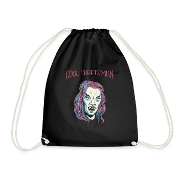 Cool Vampire Retro Halloween Beautiful Hot Fashion - Drawstring Bag - black - Front