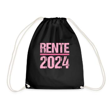 Retirement Pension Pensioner Pensioner Pension 2024 - Drawstring Bag - black - Front