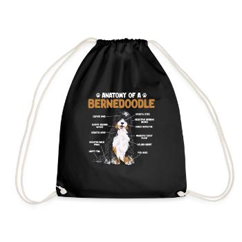 Chien Bernedoodle - Sac de sport léger - noir - Devant