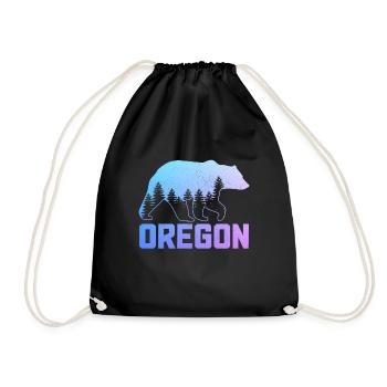 Oregon - Drawstring Bag - black - Front