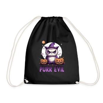 Doux chat Costume d'Halloween Porte-chat Halloween - Sac de sport léger - noir - Devant