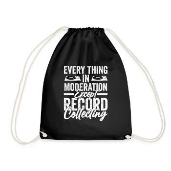 Tout avec modération sauf la collecte de disques - Sac de sport léger - noir - Devant