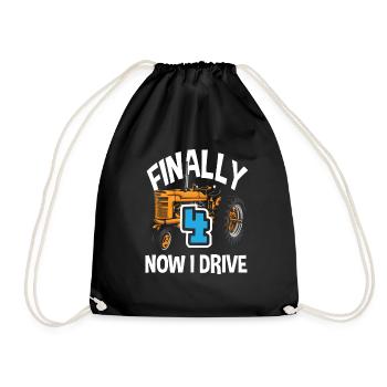 4e anniversaire tracteur 4 ans chemise d’anniversaire - Sac de sport léger - noir - Devant