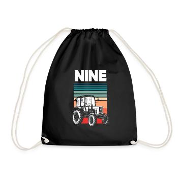 9e anniversaire tracteur 9 ans chemise d’anniversaire - Sac de sport léger - noir - Devant