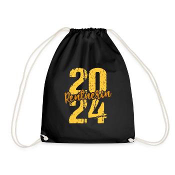 Retirement Pension Pensioner Pensioner Pension 2024 - Drawstring Bag - black - Front