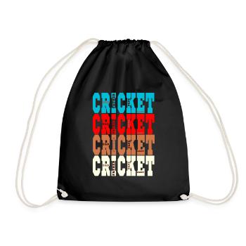 Cricket Dad – Sports Dad – Gift for Cricket - Drawstring Bag - black - Front