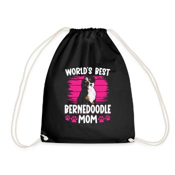 Bernedoodle Hund - Turnbeutel - Schwarz - Vorne